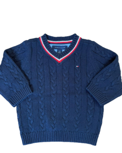 Suéter Azul Marinho TOMMY HILFIGER - Baby Boy (0 a 24 Meses) - Baby Bens Importados | Roupas Infantis de Qualidade