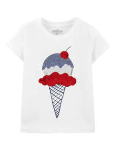 Camiseta Branca Sorvete OSHKOSH - Bebê Menina