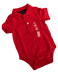 Bodysuit Polo Vermelho TOMMY HILFIGER - Baby Boy (0 a 24 Meses)