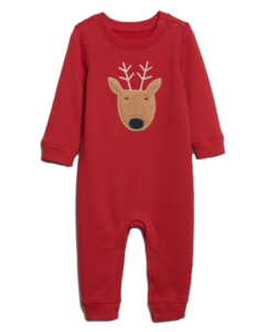 Macaquinho Pijama Vermelho Alce GAP - Baby Boy (0 a 24 Meses)