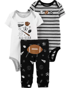 Conjunto 3 Peças Esportes CARTER'S - Bebê Menino - Baby Bens Importados | Roupas Infantis de Qualidade