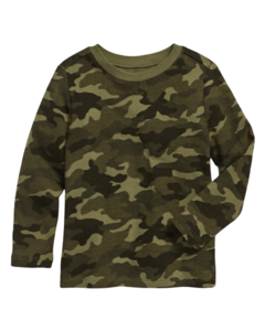 Camiseta Manga Longa Militar OLD NAVY - Toddler Boy (2 a 7 Anos) na internet