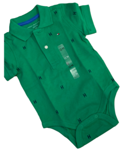 Bodysuit Polo Verde TOMMY HILFIGER - Baby Boy (0 a 24 Meses)