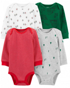 Kit Body 4 Peças Natal CARTER'S - Bebê Menino - Baby Bens Importados | Roupas Infantis de Qualidade