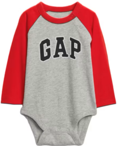 Bodysuit Cinza/Vermelho GAP - Bebê Menino