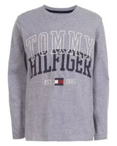 Camiseta Manga Longa Cinza Estampa TOMMY HILFIGER - Toddler Boy (2 a 7 Anos)