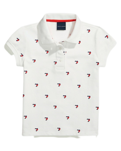 Camiseta Polo Branca Logo Corações TOMMY HILFIGER - Girl (8 a 16 Anos)