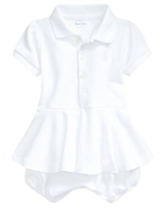 Romper Vestido Polo Branco RALPH LAUREN - Bebê Menina na internet