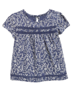 Bata Azul Floral OLD NAVY - Toddler Girl (2 a 7 Anos) - loja online