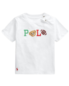 Camiseta Branca Polo Bear Football RALPH LAUREN - Bebê Menino