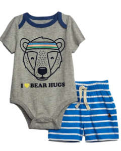 Conjunto 2 Peças Verão Urso GAP - Bebê Menino