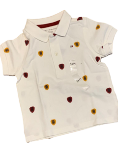 Camiseta Polo Branca Escudos TOMMY HILFIGER - Baby Boy (0 a 24 Meses)