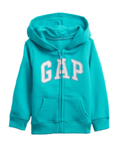 Blusa Moletom Azul Piscina com Zíper GAP - Toddler Girl (2 a 7 Anos)