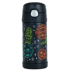 Garrafa Térmica FUNtainer THERMOS - Preta Astronauta (355 ml)