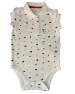 Bodysuit Branco Letras Coloridas TOMMY HILFIGER - Baby Girl (0 a 24 Meses)