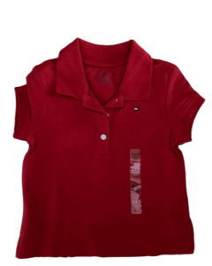 Camiseta Polo Vermelha TOMMY HILFIGER - Toddler Girl (2 a 7 Anos)