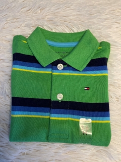 Camiseta Polo Verde Listrada TOMMY HILFIGER - Baby Boy (0 a 24 Meses) - comprar online