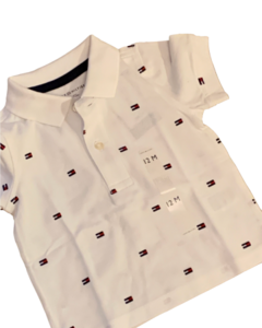 Camiseta Polo Branca Logo TOMMY HILFIGER - Baby Boy (0 a 24 Meses)