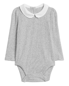 Bodysuit Mockneck Cinza GAP - Bebê Menina - Baby Bens Importados | Roupas Infantis de Qualidade