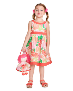 Vestido Salmão Floral GYMBOREE - Toddler Girl (2 a 7 Anos) - loja online