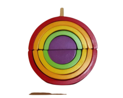 Arco Iris Circular Waldorf Ensartado 10 Piezas 20cm Diámetro - tienda online