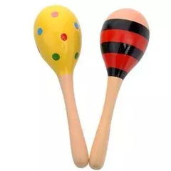 10 Maracas Mini Madera Sonajeros Música Niños Ideal Souvenir - comprar online