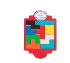 Mini Tetris Juego De Ingenio Rompecabezas De Formas Madera