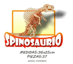 Rompecabezas Maqueta 3d Dinosaurio Spinosaurio Madera Motricidad