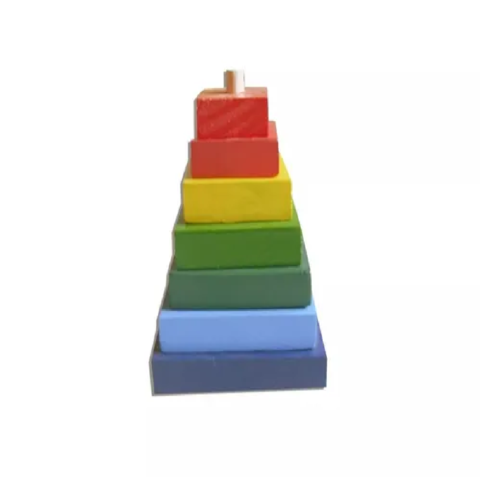 Torre Pirámide Didáctico Madera-motricidad Ensartado