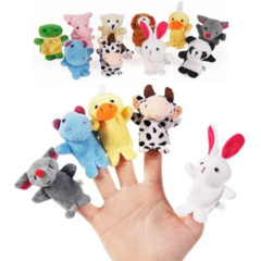 Títeres Animales De La Granja Set X 10 Estimulación Niños - comprar online