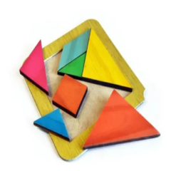 Tangram Grande Madera Juego Ingenio Didáctico