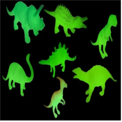 12 Dinosaurios Fluorescentes Brillan Oscuridad Mesa Lumínica - comprar online