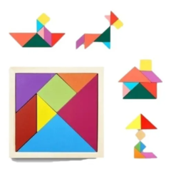 10 Tangram Chico Didáctico Juego De Ingenio Souvenir Motricidad en internet