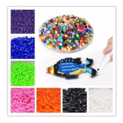 1000 Hama Beads Colores Mixtos Midi+1 Bases 8 Cm+pinza - comprar online