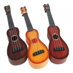 Guitarra Juguete Musical Ukelele Símil Madera Didáctico 42cm - comprar online