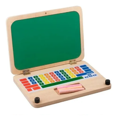 Notebook Infantil Madera C/pizarra Tizas Didáctica Dramatiza