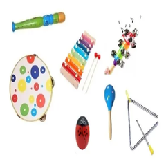 Kit De Percusión Infantil X6 Xilofón Maraca 1 A 3años Música