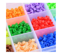 Caja 15 Colores Hama Beads 1.500 Unid Planchitos