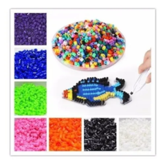 1000 Hama Beads Colores Mixtos +5 Bases+5 Pinzas+5 Papeles - comprar online