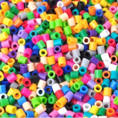 1000 Hama Beads Colores Mixtos Midi+2 Bases 8 Cm+papel+pinza