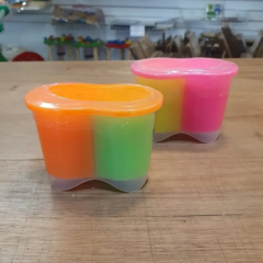 Slime En Pote Color Fluorescente Pote 2 En 1 Act. Sensorial - comprar online