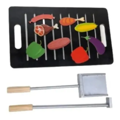 Juego Kit Asado Madera Didáctico Dramatización Motricidad - comprar online