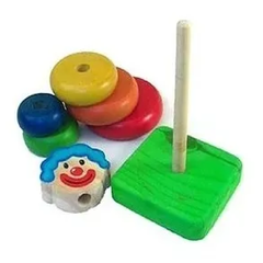 Ensartado Payaso Didáctico Madera-motricidad Fina Montessori - comprar online