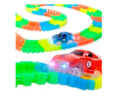 Pista Magnific Tracks Mediana 165 Pzs + Auto Luminoso Niños