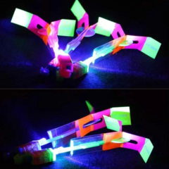 Juego Lanzador Helicóptero Volador Luminoso Luz Led X 10 U. - comprar online