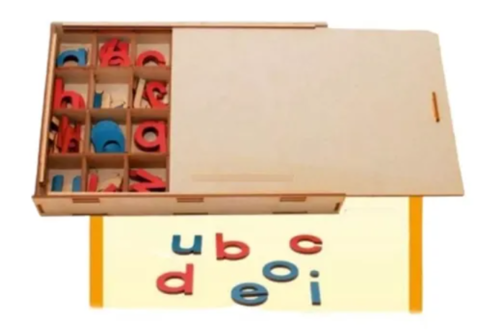 Letras Abecedario Montessori Minúsculas Didáctico Madera