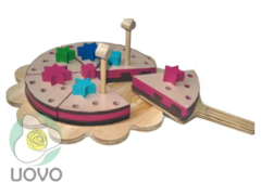 Torta Juego De Madera Encastrable Niños Motricidad Fina