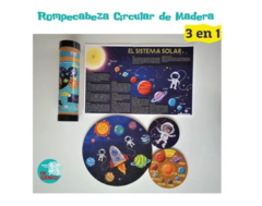 Rompecabezas Circular De Madera Sistema Solar 100 Pz Didactico - tienda online