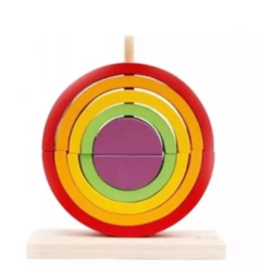 Arco Iris Circular Waldorf Ensartado 10 Piezas 20cm Diámetro - comprar online