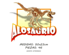 Rompecabezas 3d Maqueta P. Armar Dinosaurio Alosaurio Motricidad - comprar online